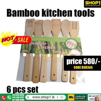 Bamboo spoons 6 pcs pack
