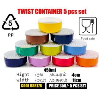 14 pcs twist container multi color set 450ml