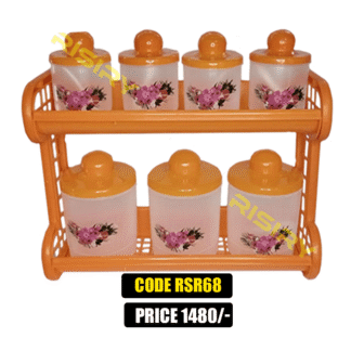 Bottle Rack with 7 jar full set