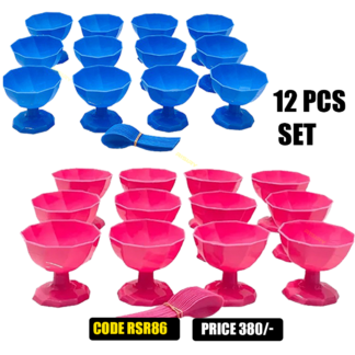 Ice Cream Cup 12 pcs set Blue / pink