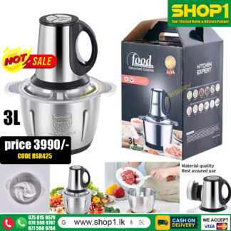 3L Capacity Electric Chopper Grinder Food Processor Slicer