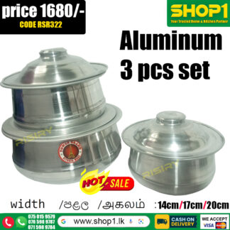 3 Pcs Aluminum Pot set