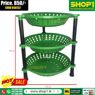 3 Layer Triangular Plastic Storage Holder Rack