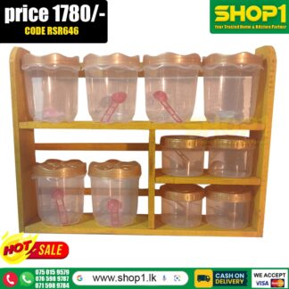 wood spicy bottle rack with 10 bottles