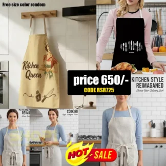 1Pc Cooking Apron Free size random amazing colors