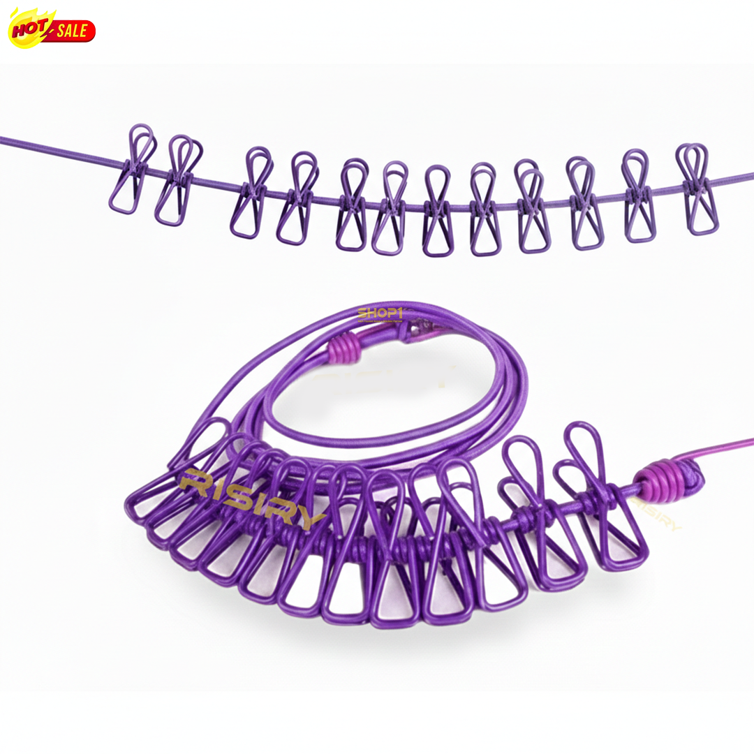 Multifunctional Rope Portable Multi Functional Drying Rope with 12 Clips – Shop1